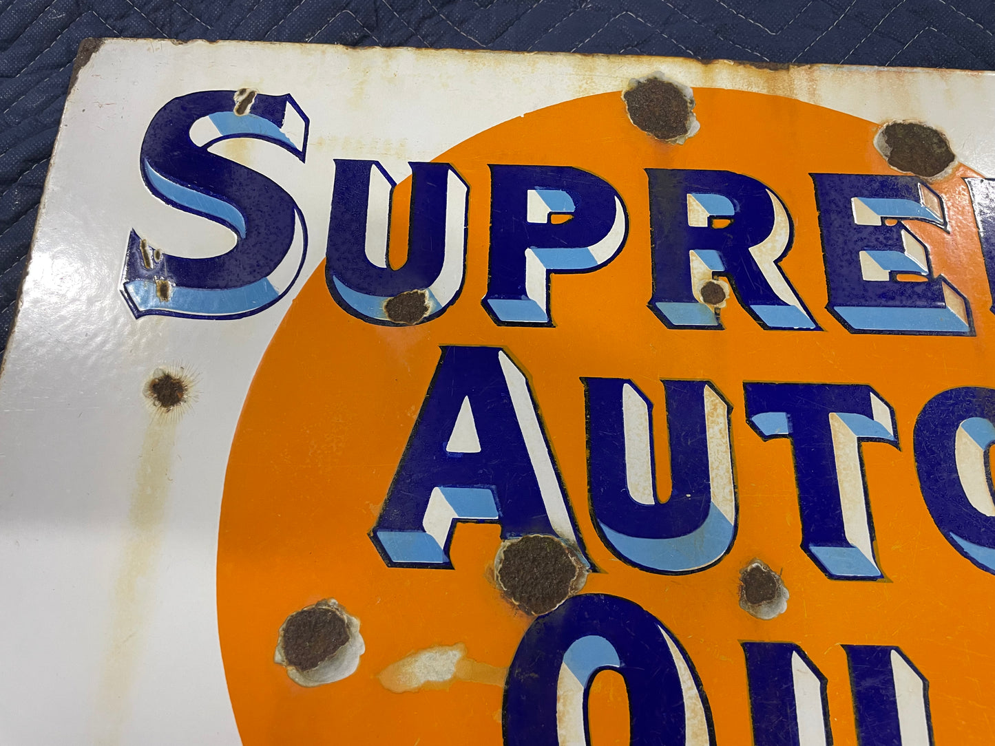 Gulf Supreme Auto Oil DSP Flange Sign