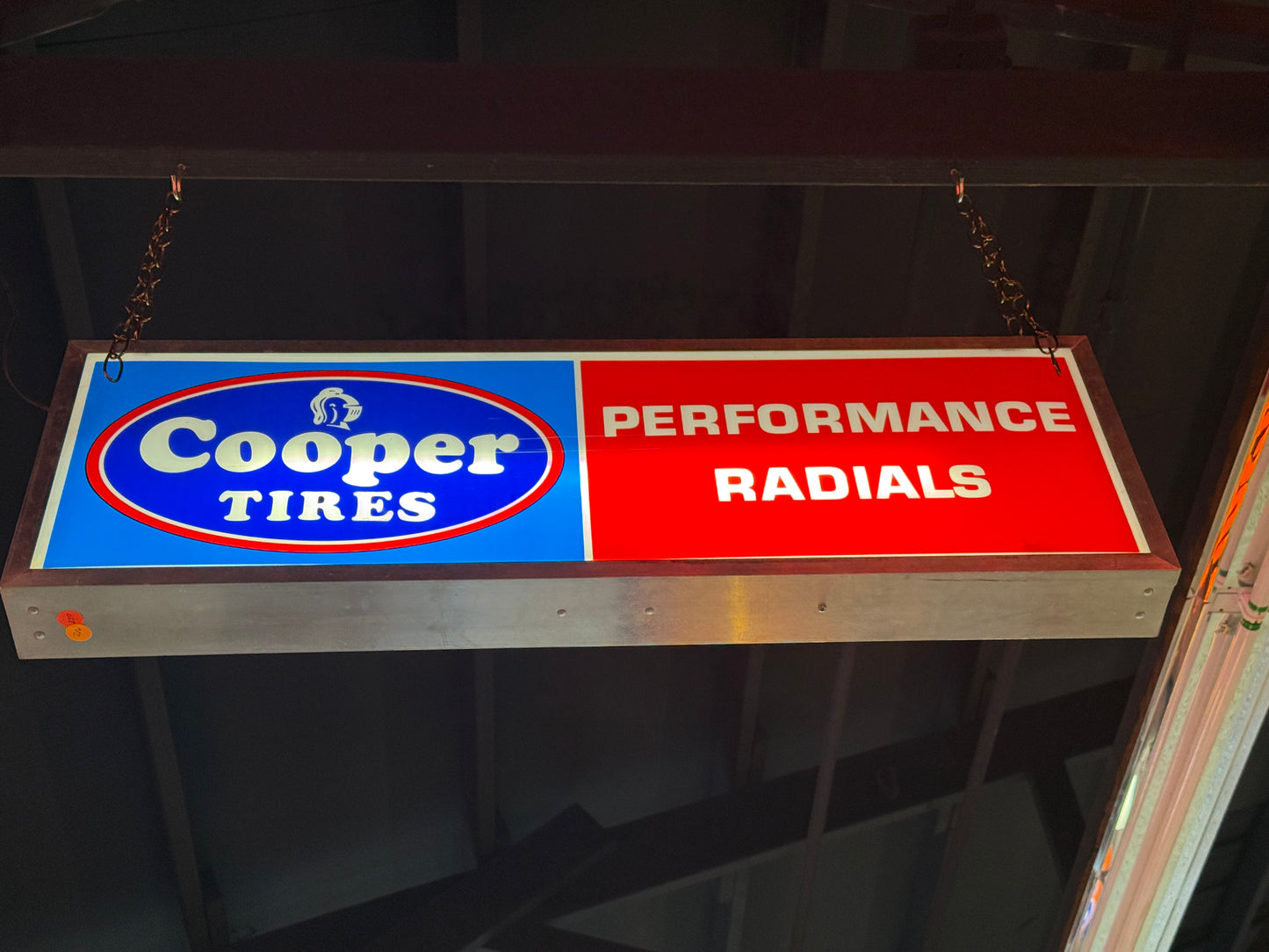 Cooper Tires Light Up Hanging Sign