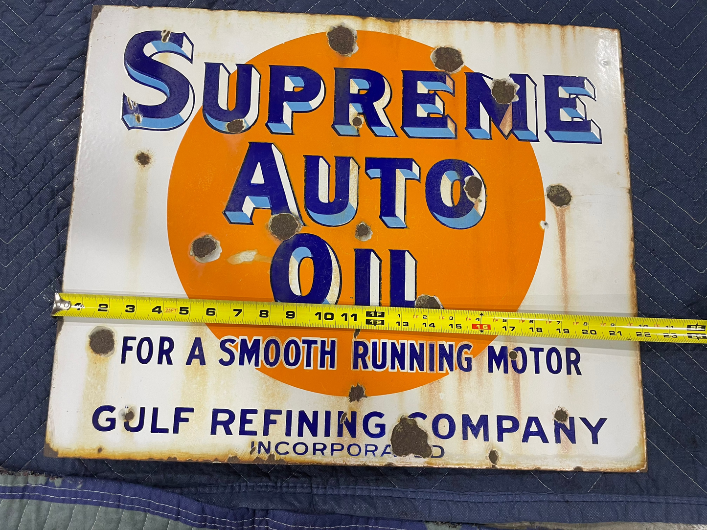 Gulf Supreme Auto Oil DSP Flange Sign