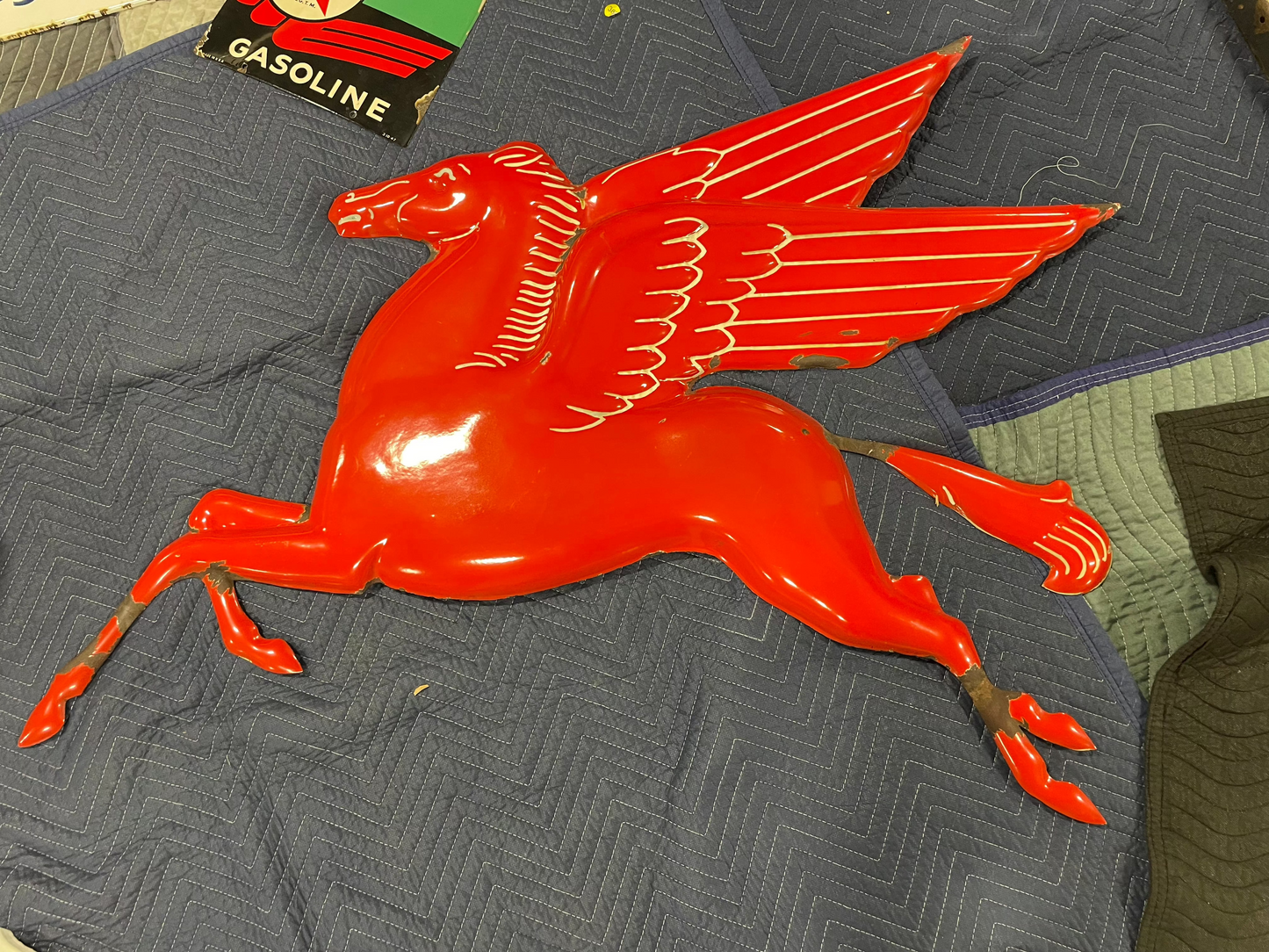 Mobil Pegasus SSP Embossed Sign 48"