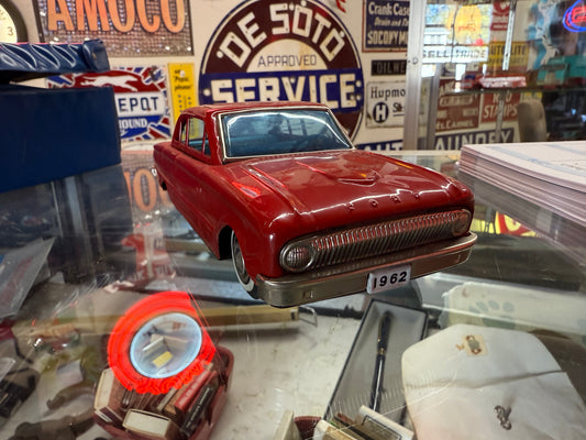 '62 Ford Falcon Red Tin Toy Car