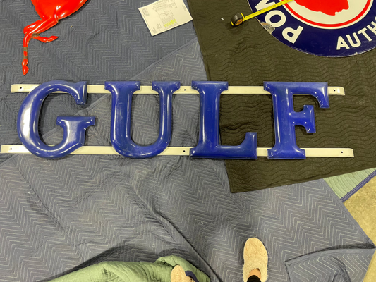 Gulf Service Station SSP Embossed Letters