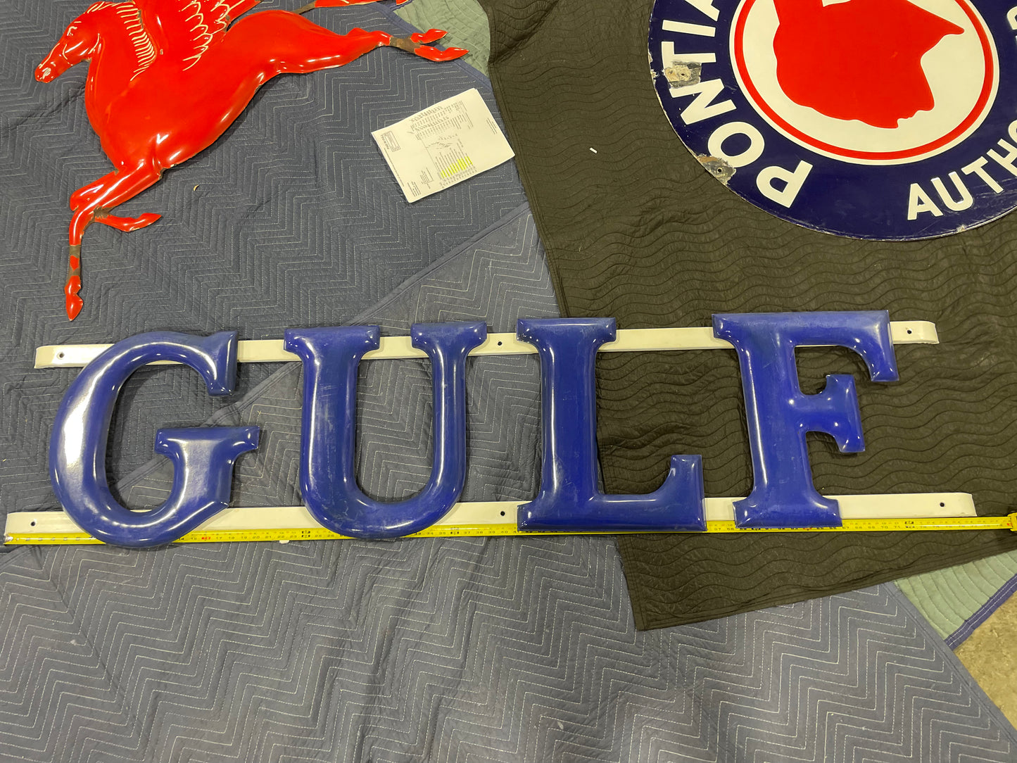 Gulf Service Station SSP Embossed Letters