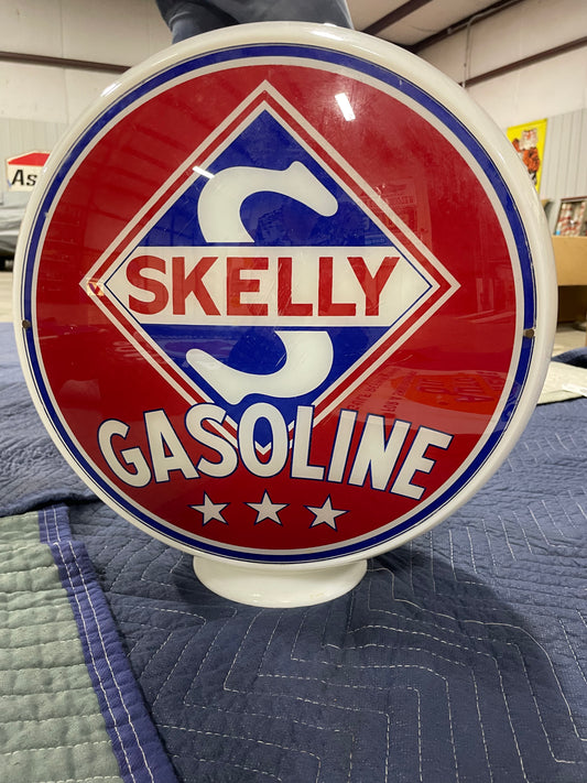 Skelly Gasoline 13.5" Complete Gas Pump Globe