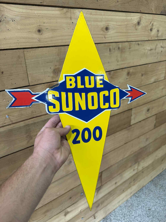 Sunoco Cut Out Pump Plate - Yellow