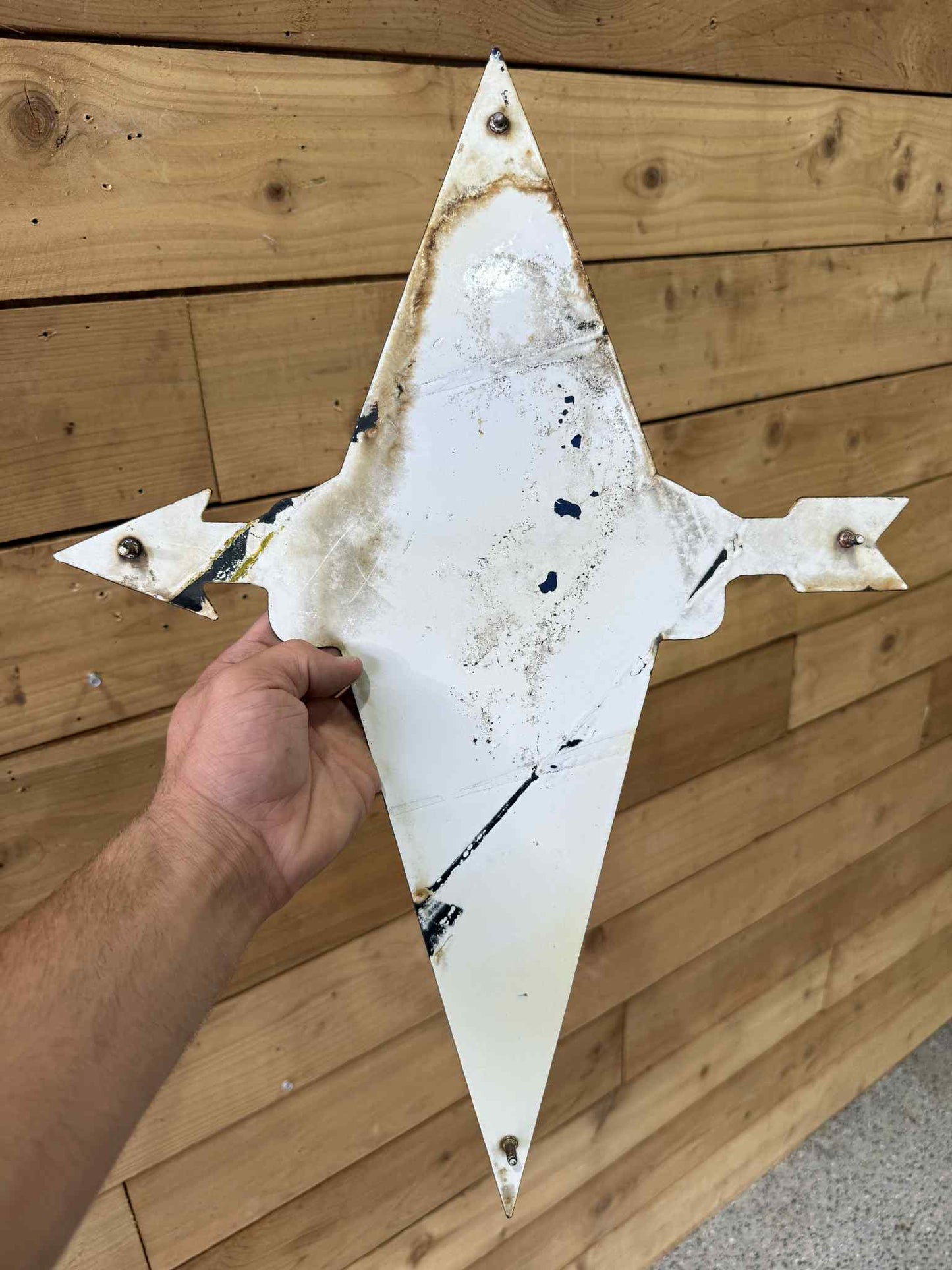 Sunoco Cut Out Pump Plate - Yellow