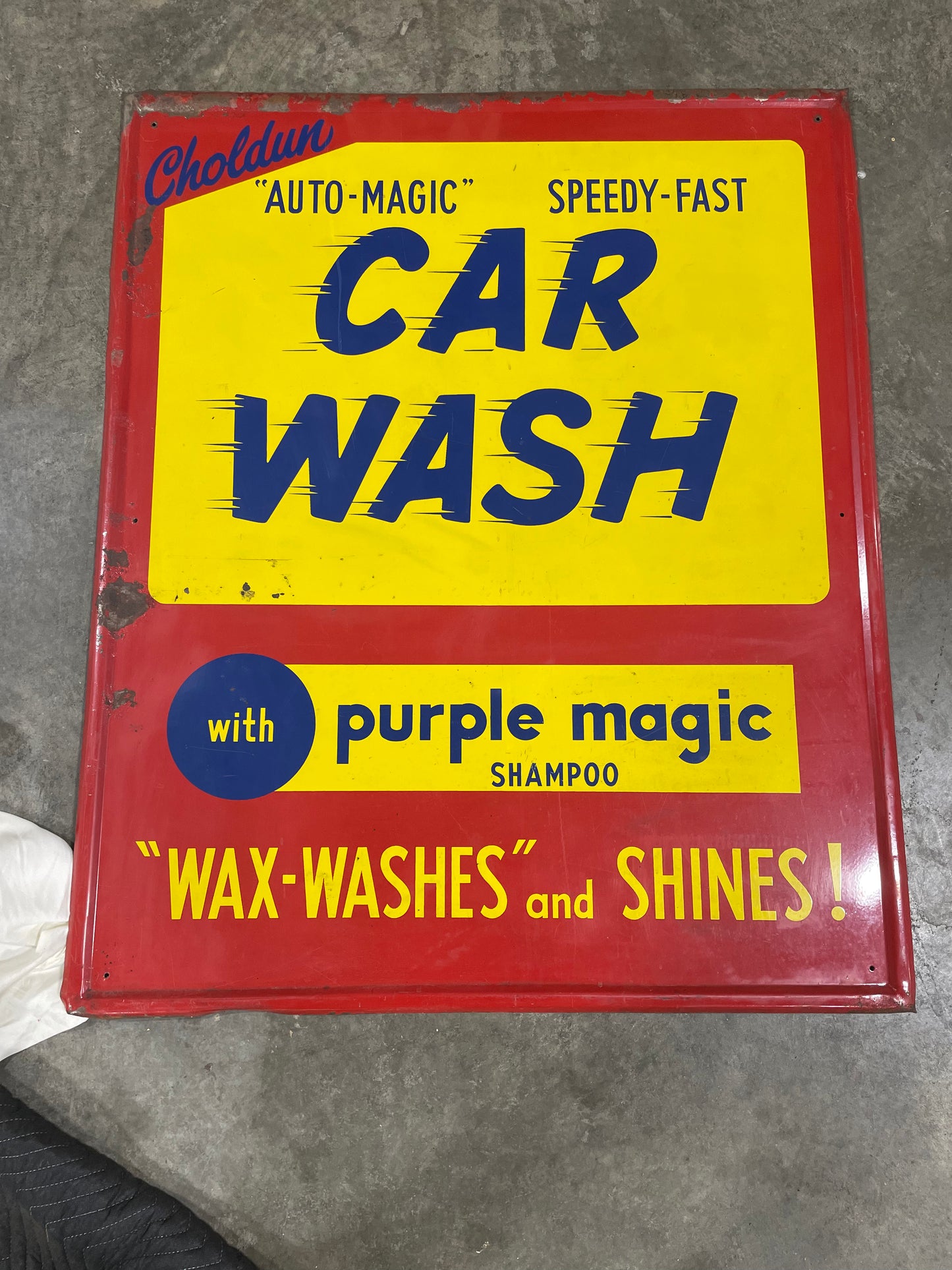 Car Wash w/ Purple Magic Sign