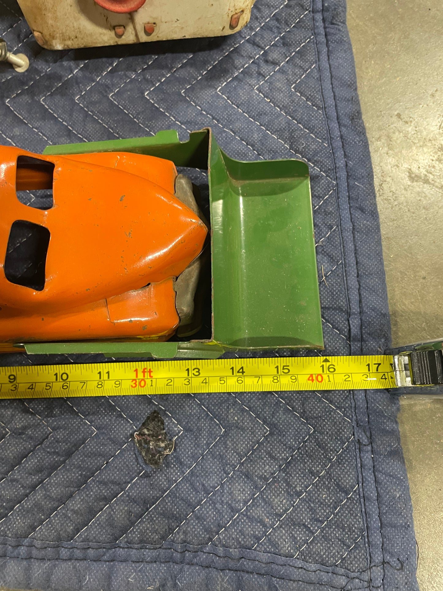 Dump Truck with Front Plow Metal Toy Truck (Orange/Yellow/Green)