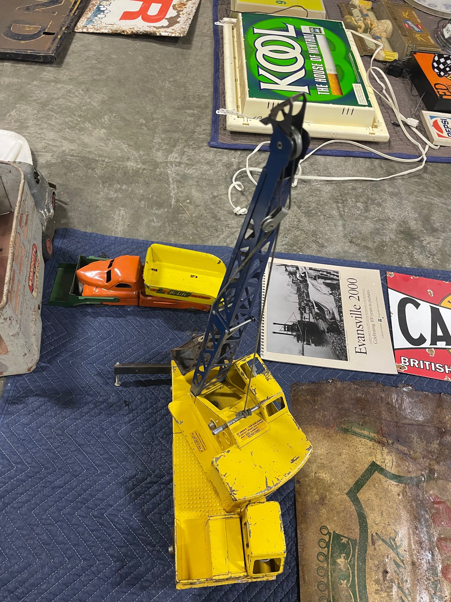 Michigan Yellow Metal Crane Toy Truck