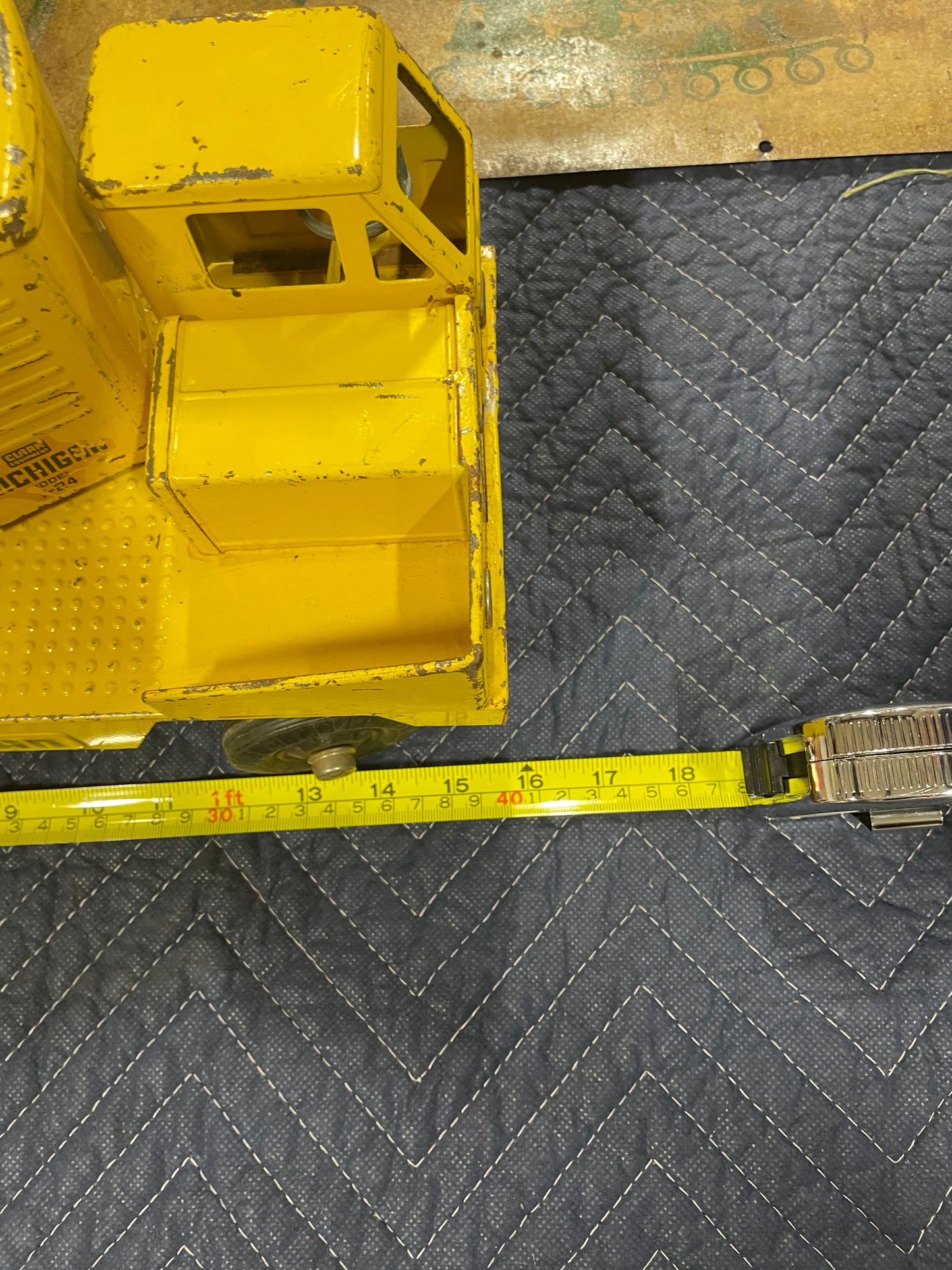 Michigan Yellow Metal Crane Toy Truck