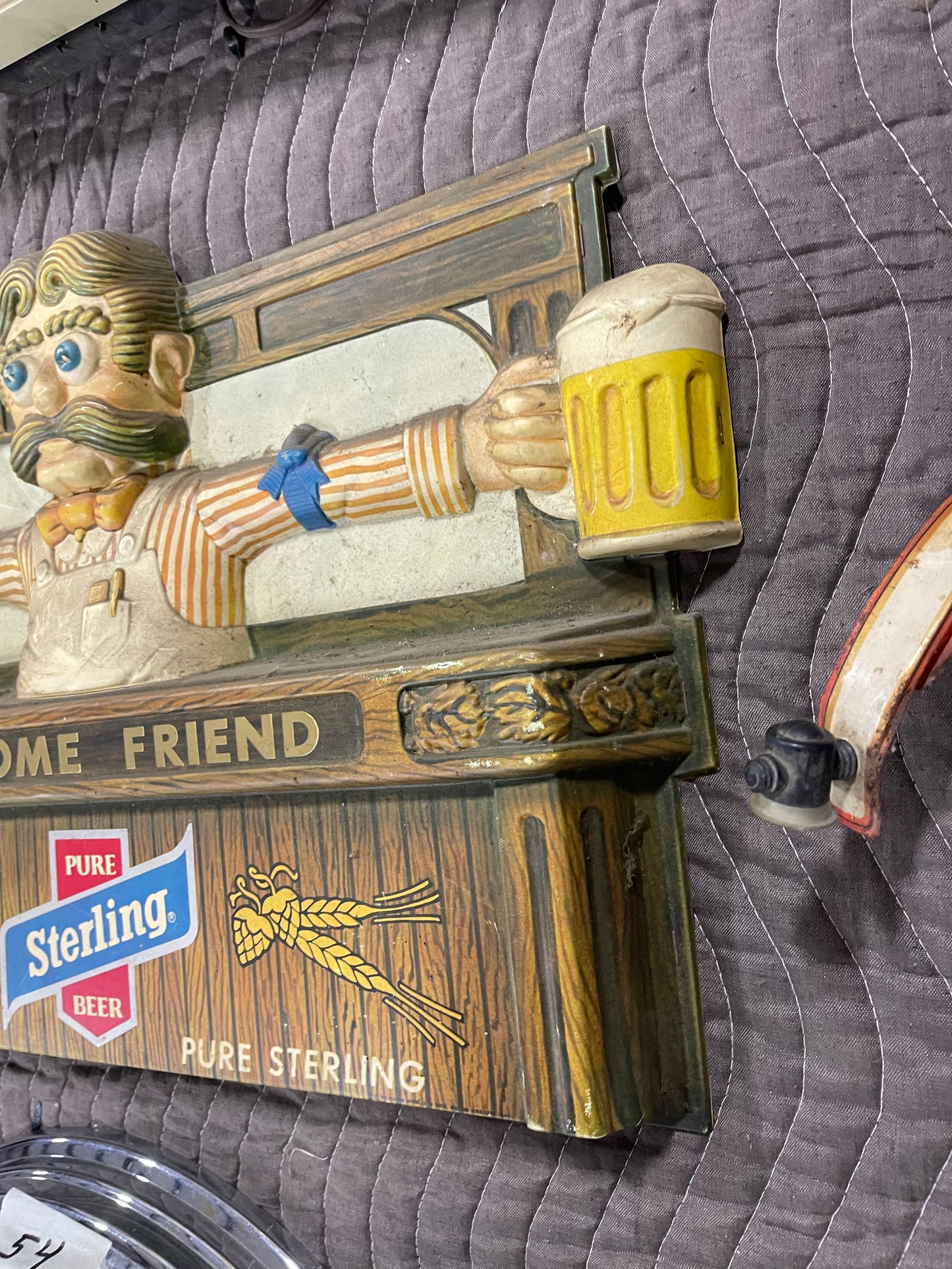Sterling Beer Plastic Molded Sign