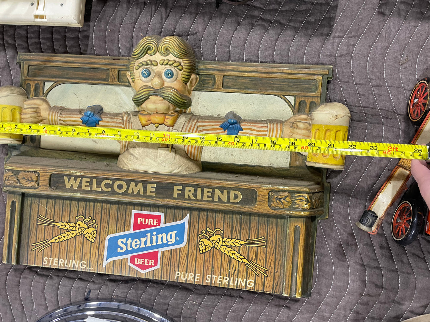 Sterling Beer Plastic Molded Sign