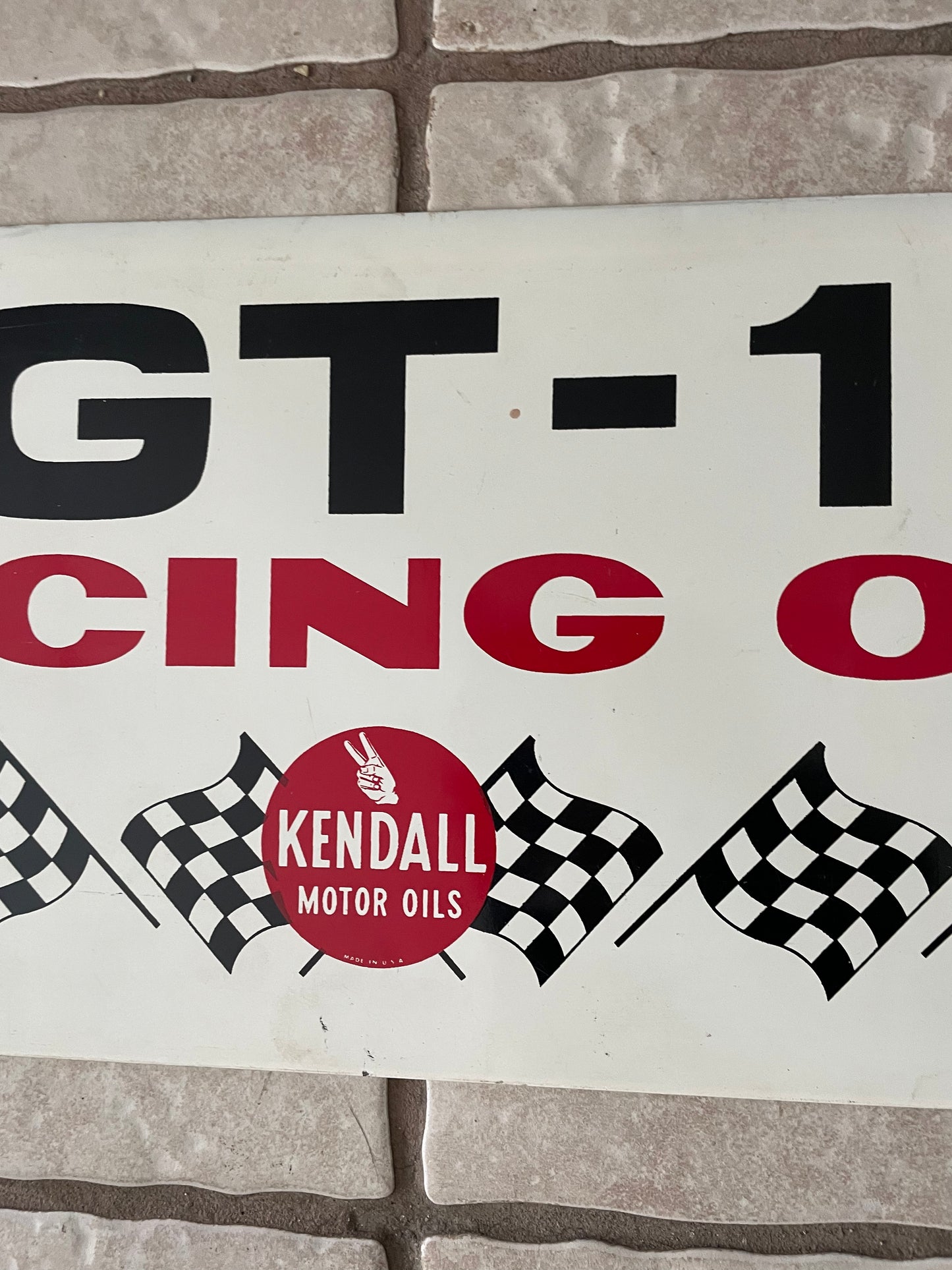 Kendall Motor Oils GT-1 Racing Oil Sign