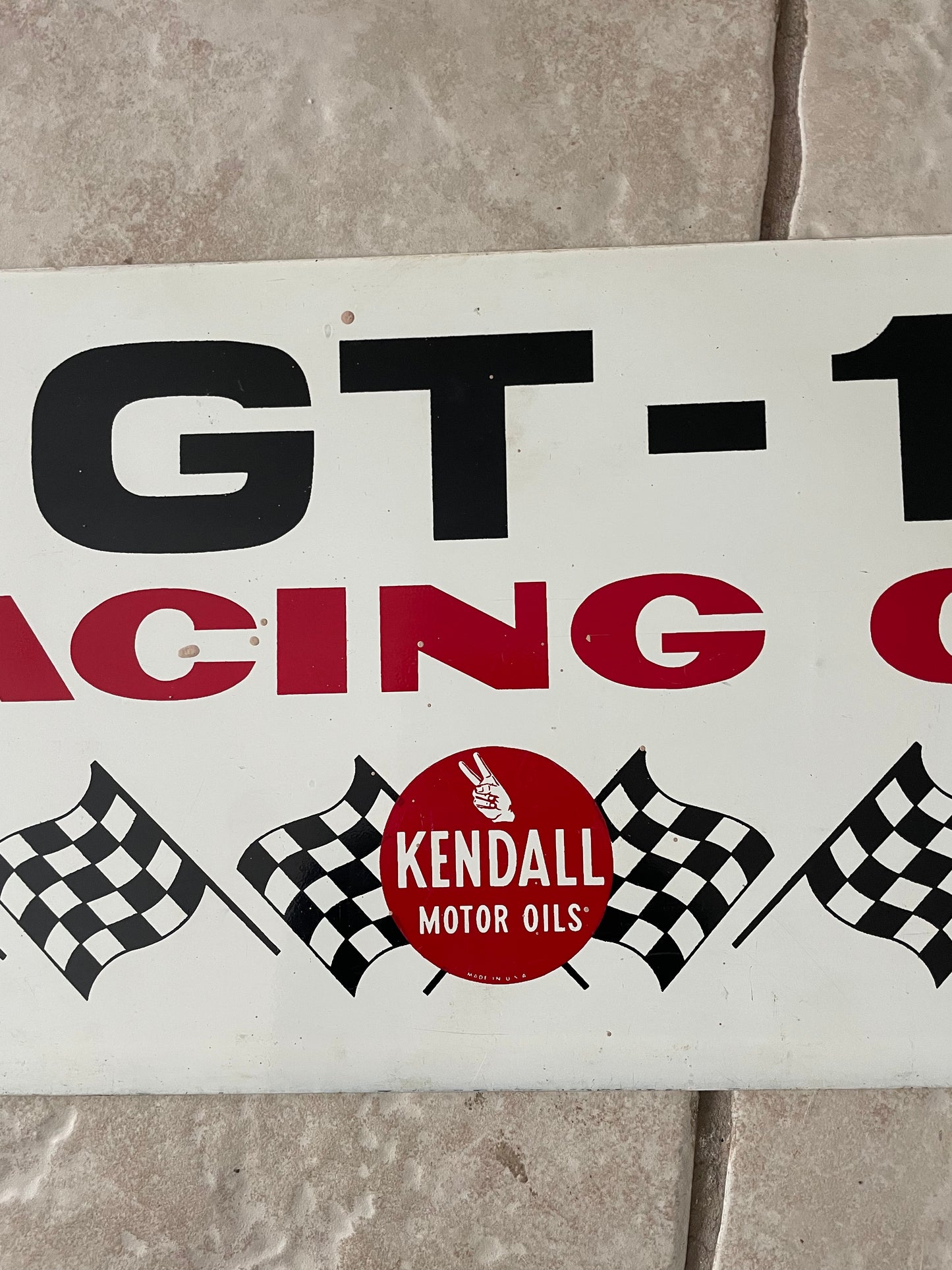Kendall Motor Oils GT-1 Racing Oil Sign
