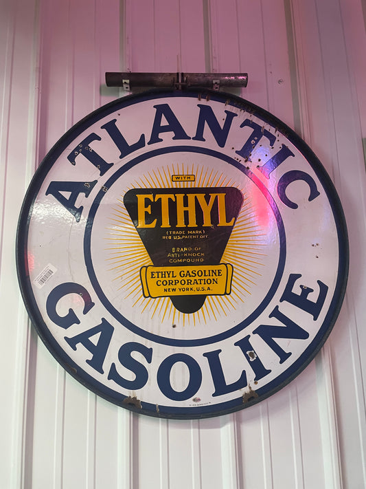 Atlantic Gasoline 30" DSP Sign w/ Ring