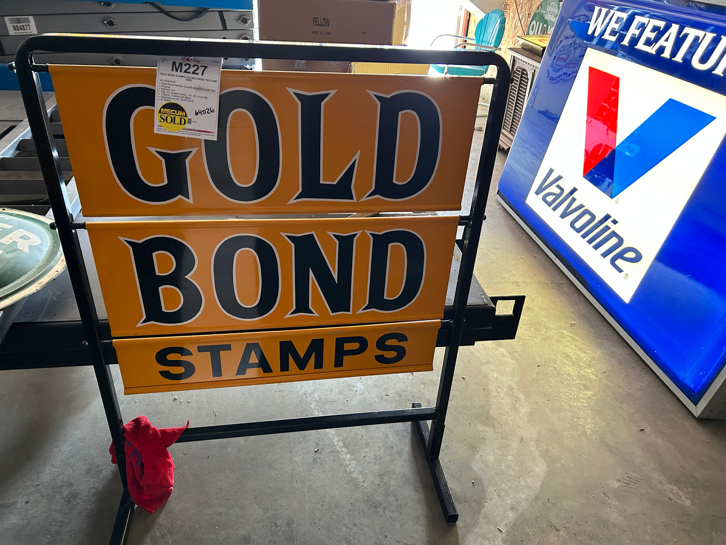 Gold Bond Stamps DST Curb Sign