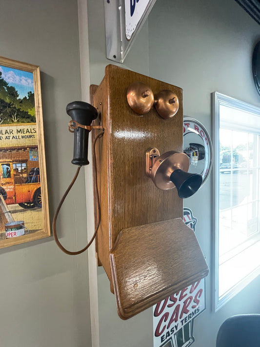 Antique Wooden Telephone