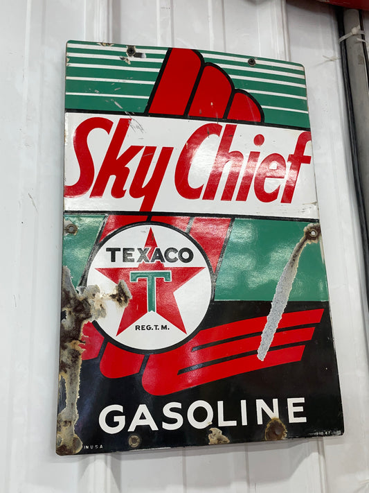 Sky Chief Gasoline 40’s Sign