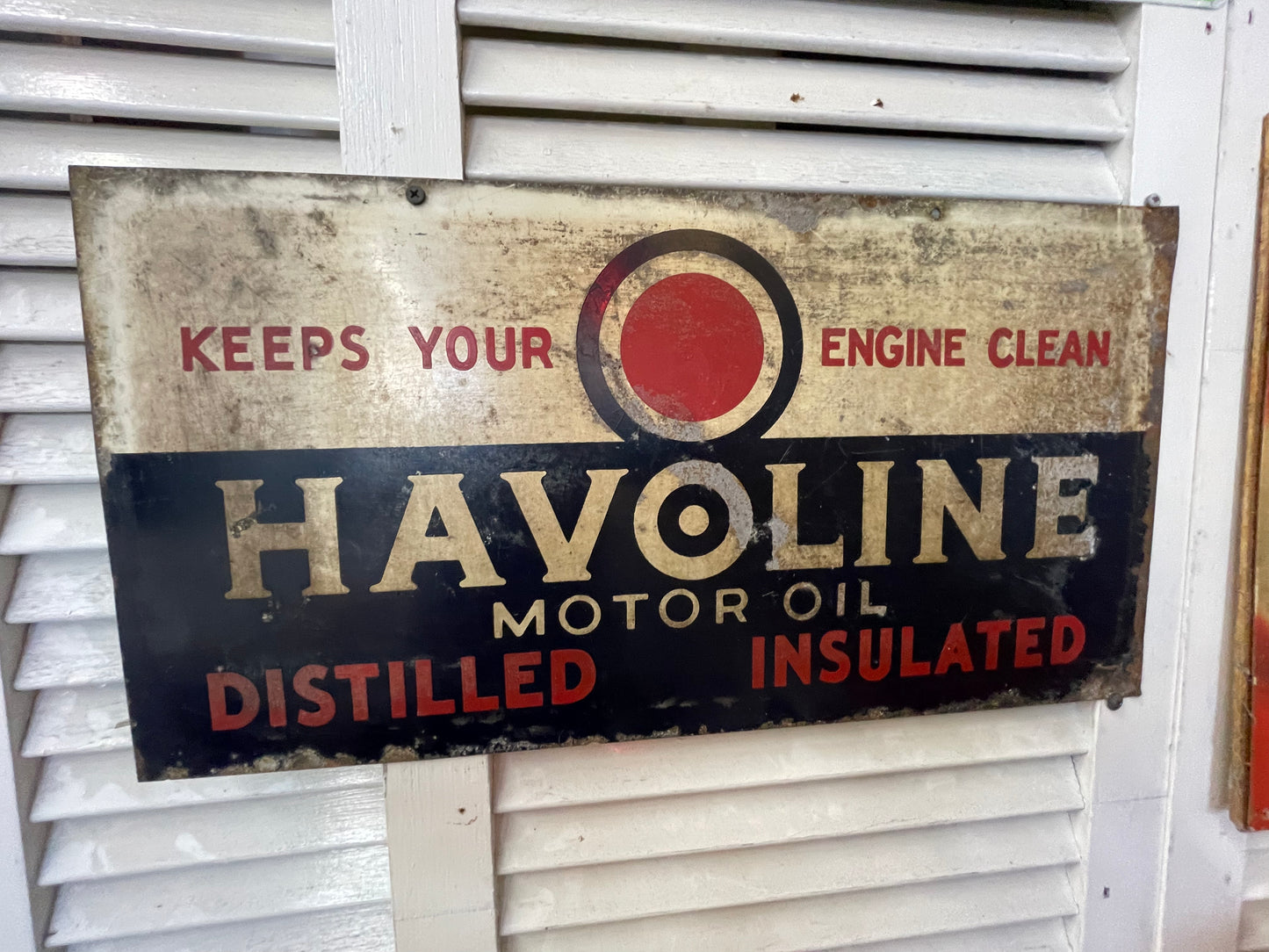 Havoline Motor Oil Red Dot Original Sign