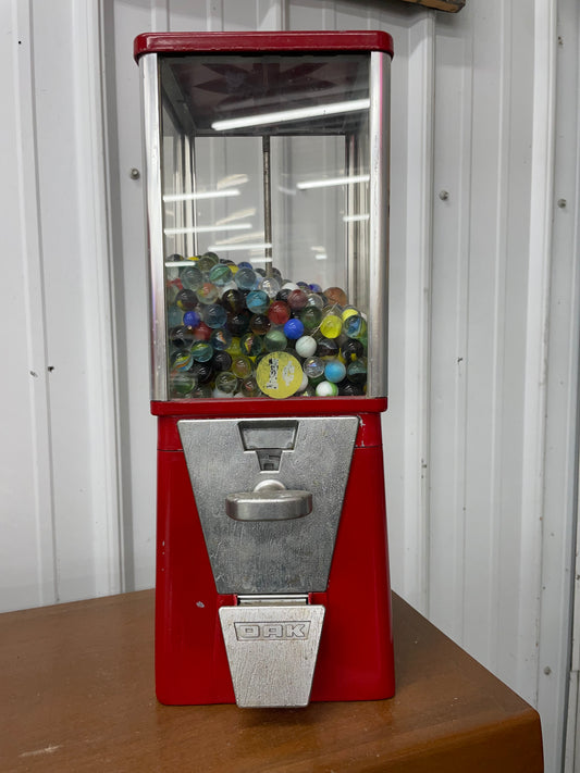 Gumball Machine with Marbles - Red Square Machine