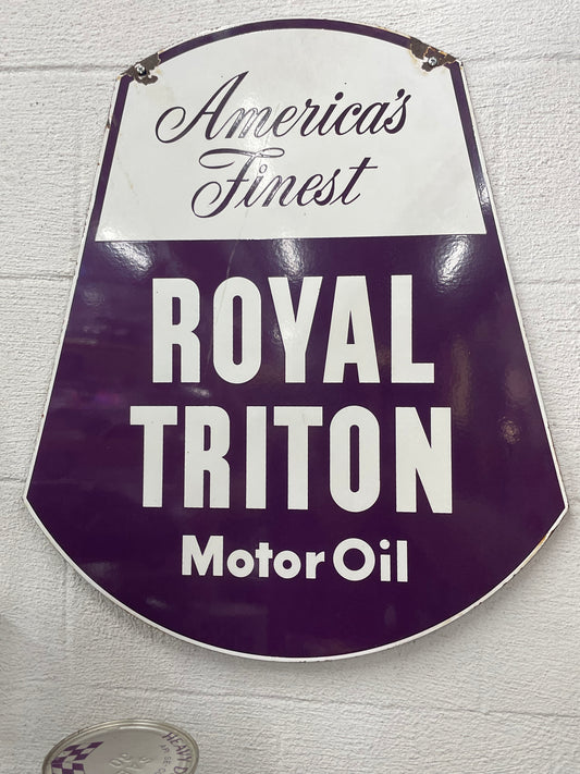 Royal Triton Motor Oil Sign