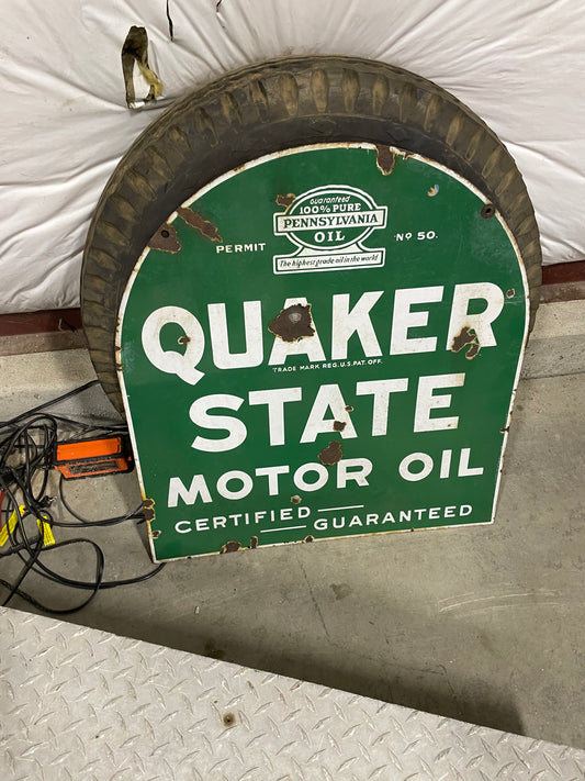 Quaker State Motor Oil DS Raised Sign