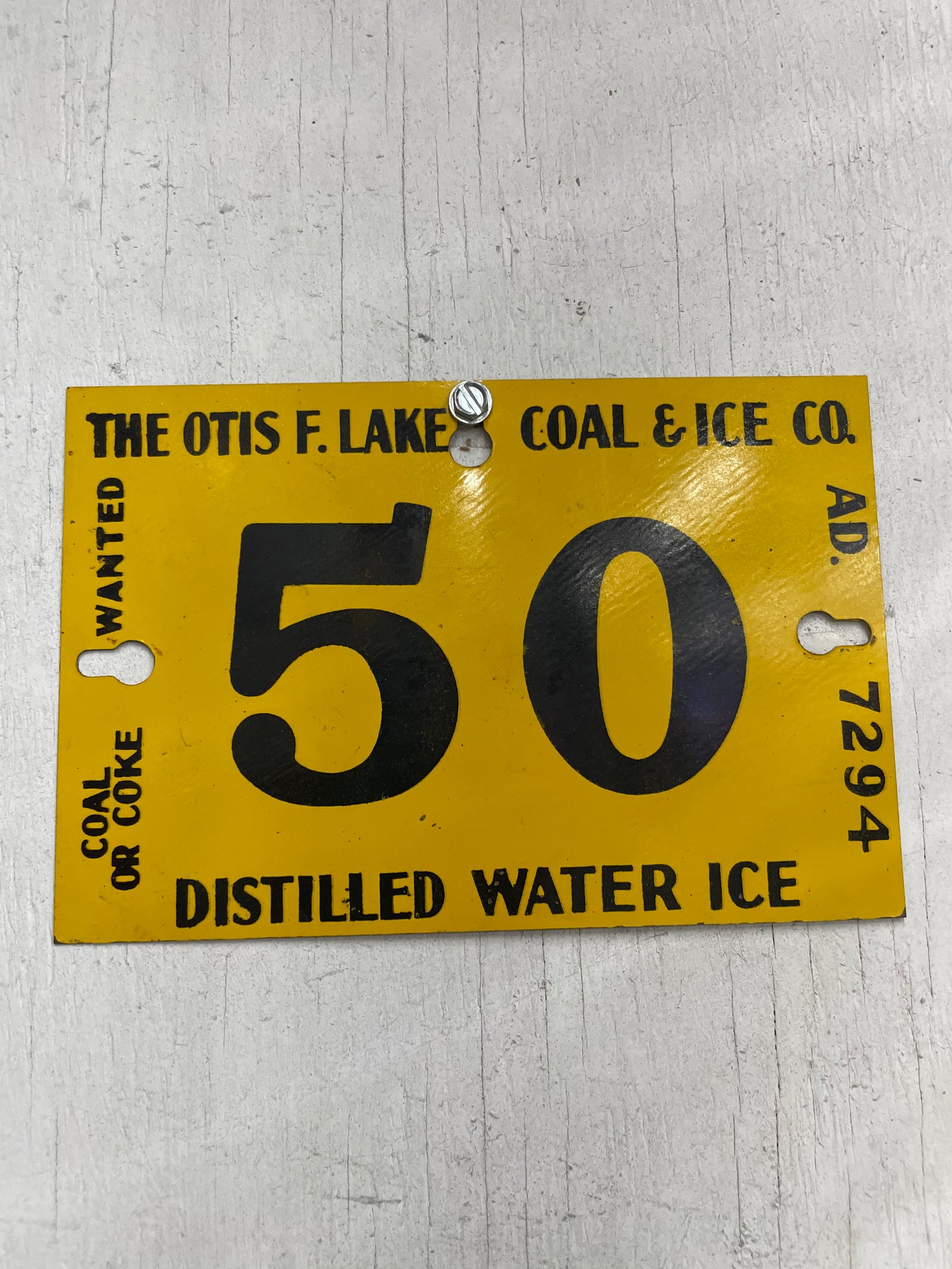 50 Cole and Ice Co. Tin Tacker