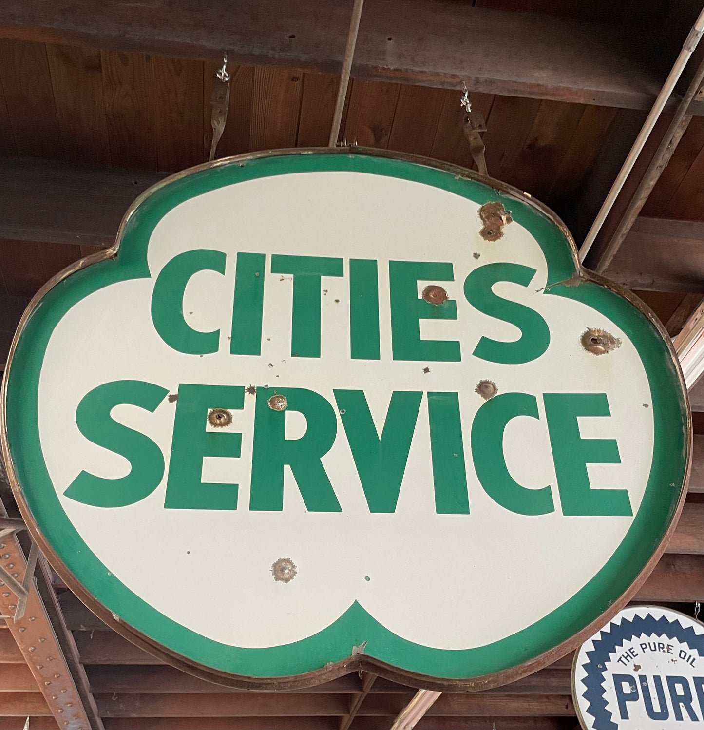 Cities Service Large Clover Cutout