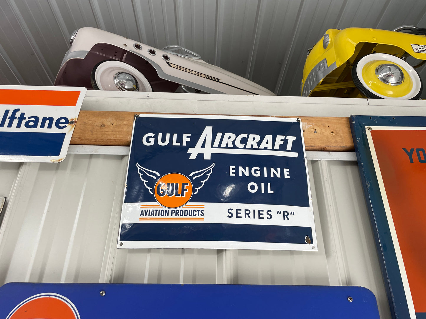 Gulf Aircraft Engine Oil Sign