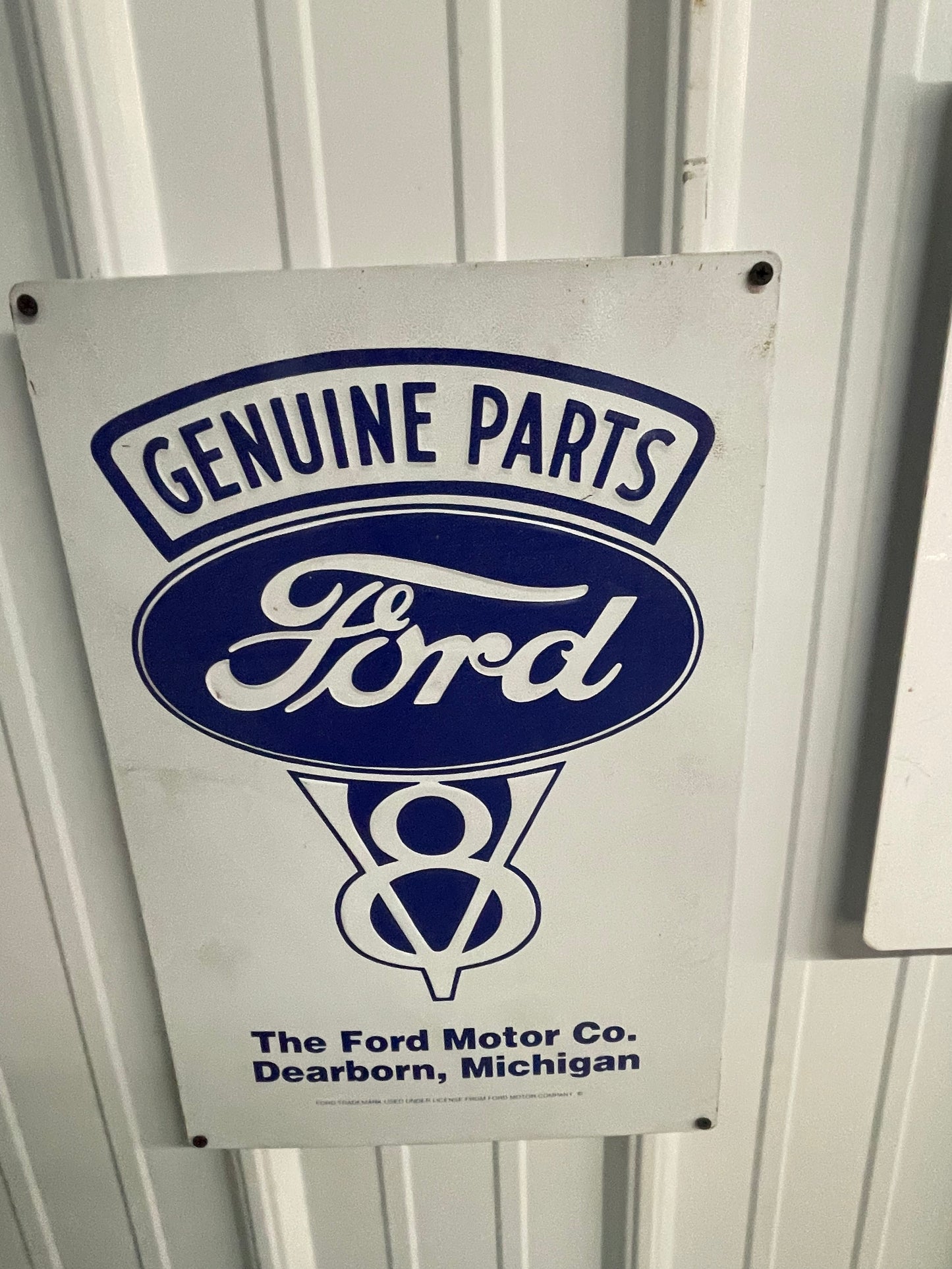 Ford V8 Genuine Parts Sign