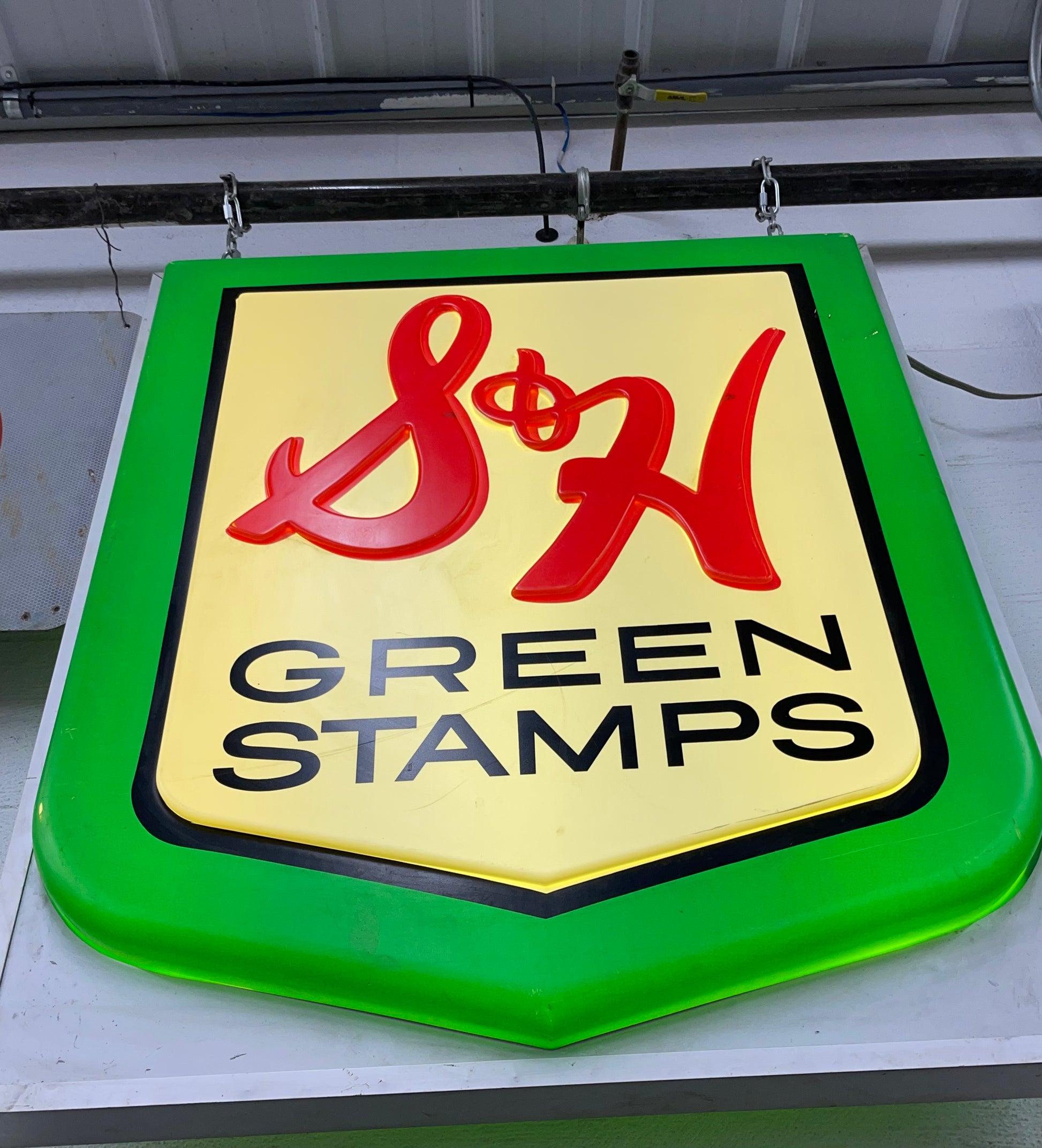 S&H Green Stamp Lighted Sign ACT ROAD ART