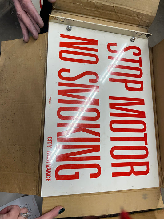 Standard Oil Stop your Motor No Smoking Flange