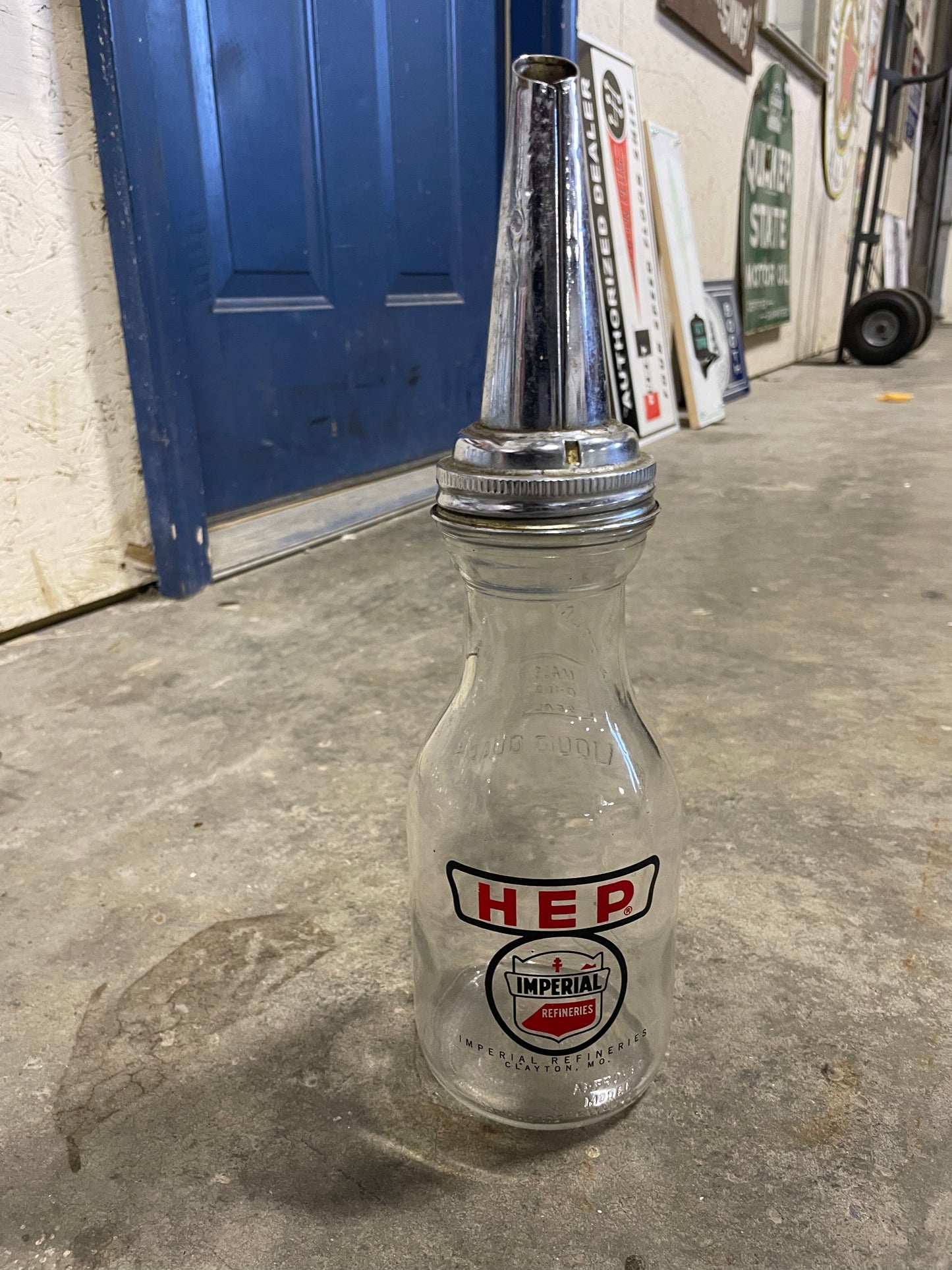 HEP Oil Bottles and Rack