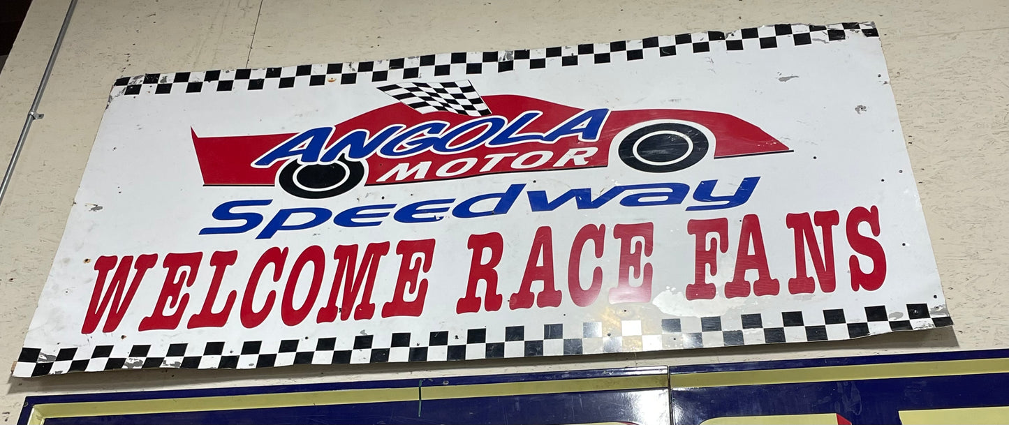 Angola Motor Speedway 1990s Tin Sign