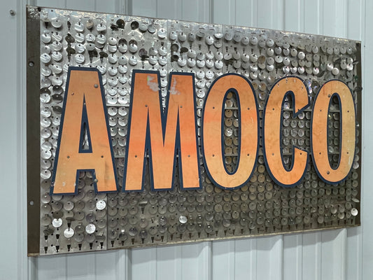 Amoco Silver Sequin Sign