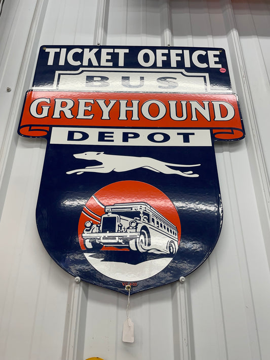 Greyhound Bus Depot Ticket Office Sign