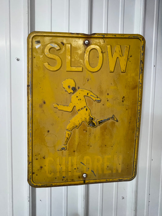 SLOW Children Street Sign