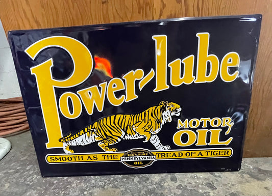 Power-lube Motor Oil Sign
