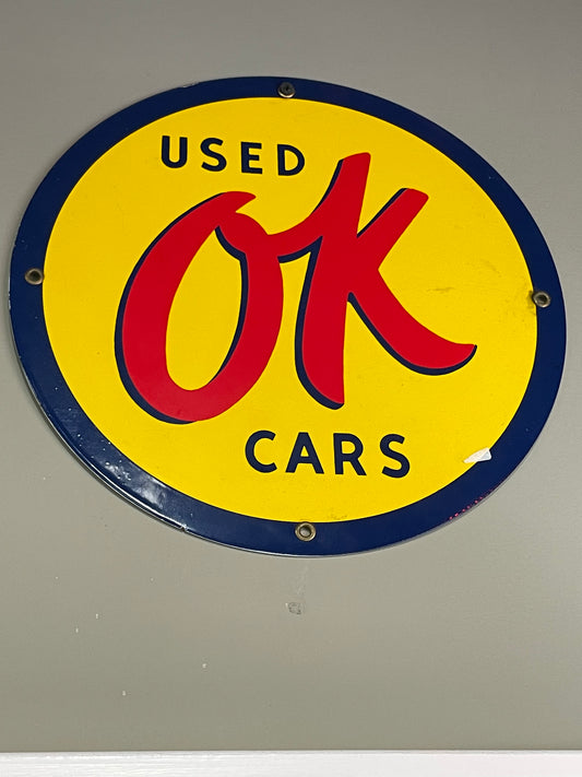 Ok used cars Round Sign