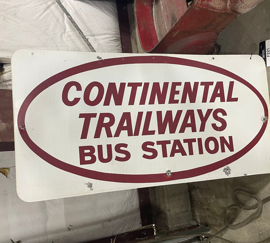 Continental Trailways Bus Station Sign