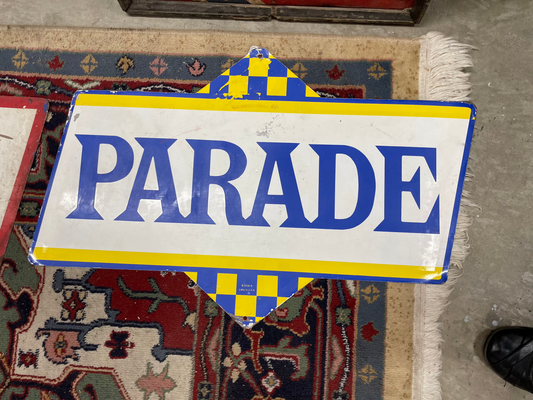 Parade Gas Station Advertising Sign Vintage DST