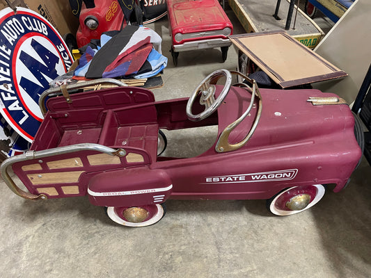 Estate Wagon Pedal Car Maroon