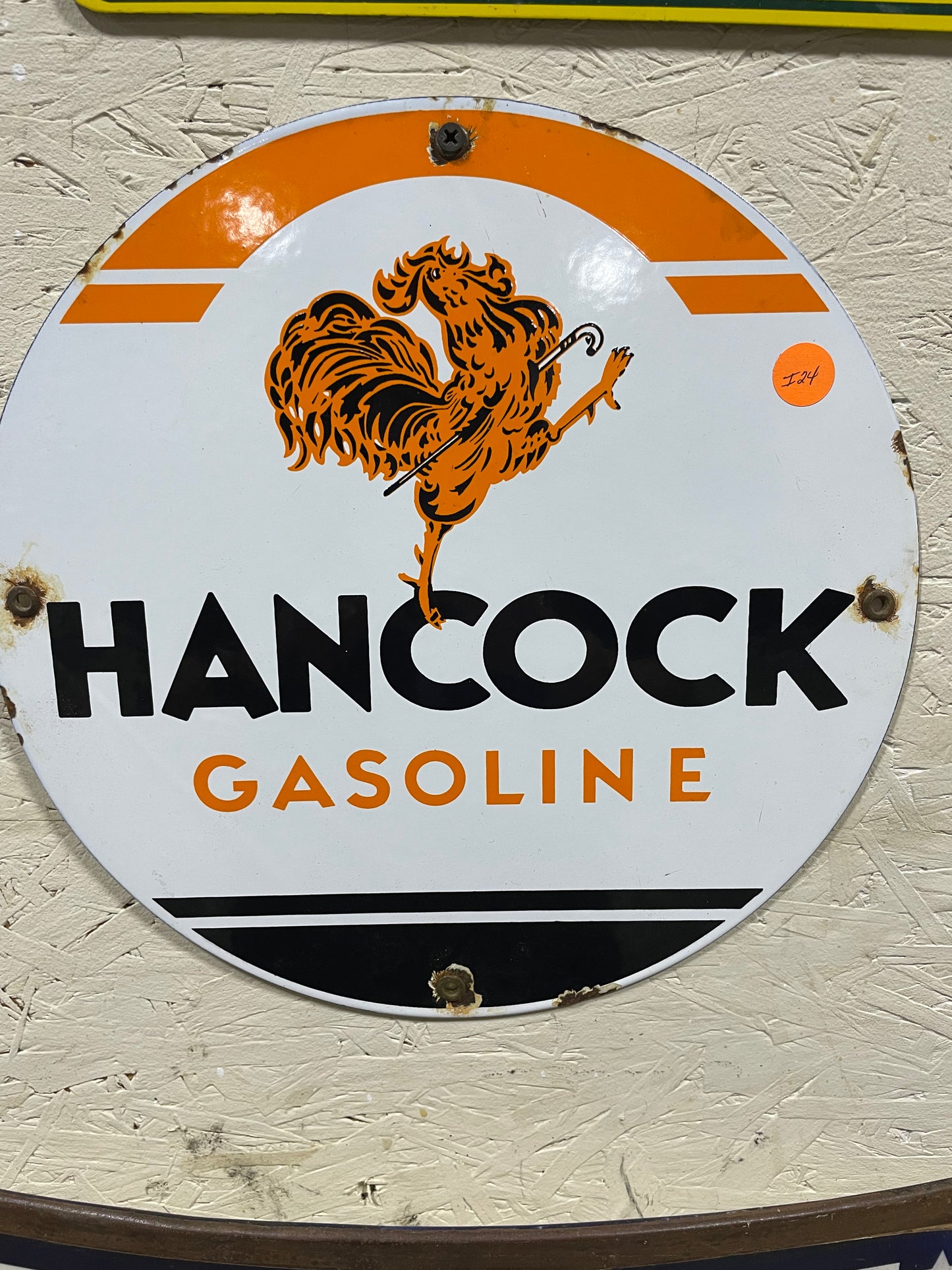 Hancock Gasoline Round Pump Plate