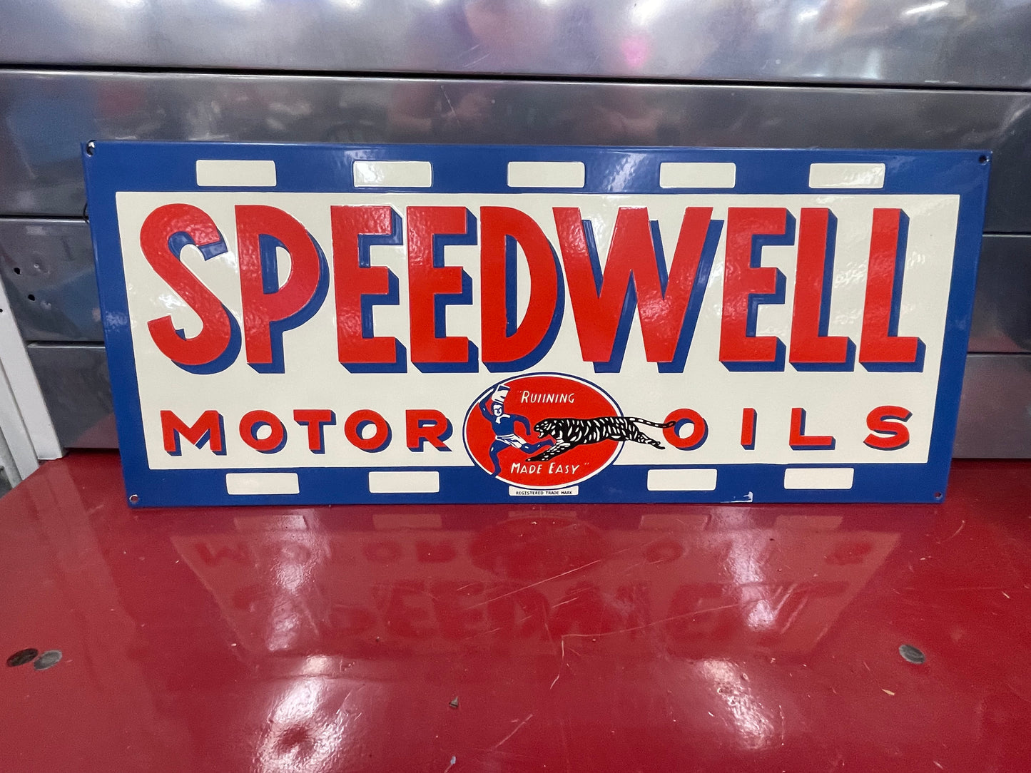 Speedwell Motor Oil Horizontal Metal Sign