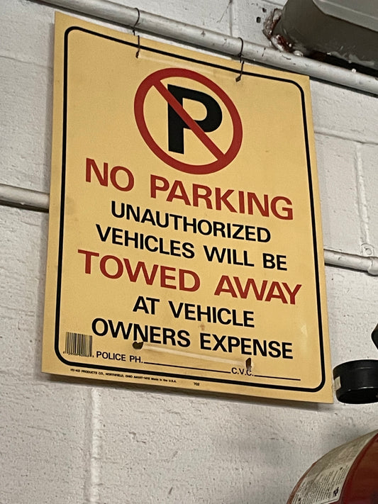No Parking Tow Away Warning Sign