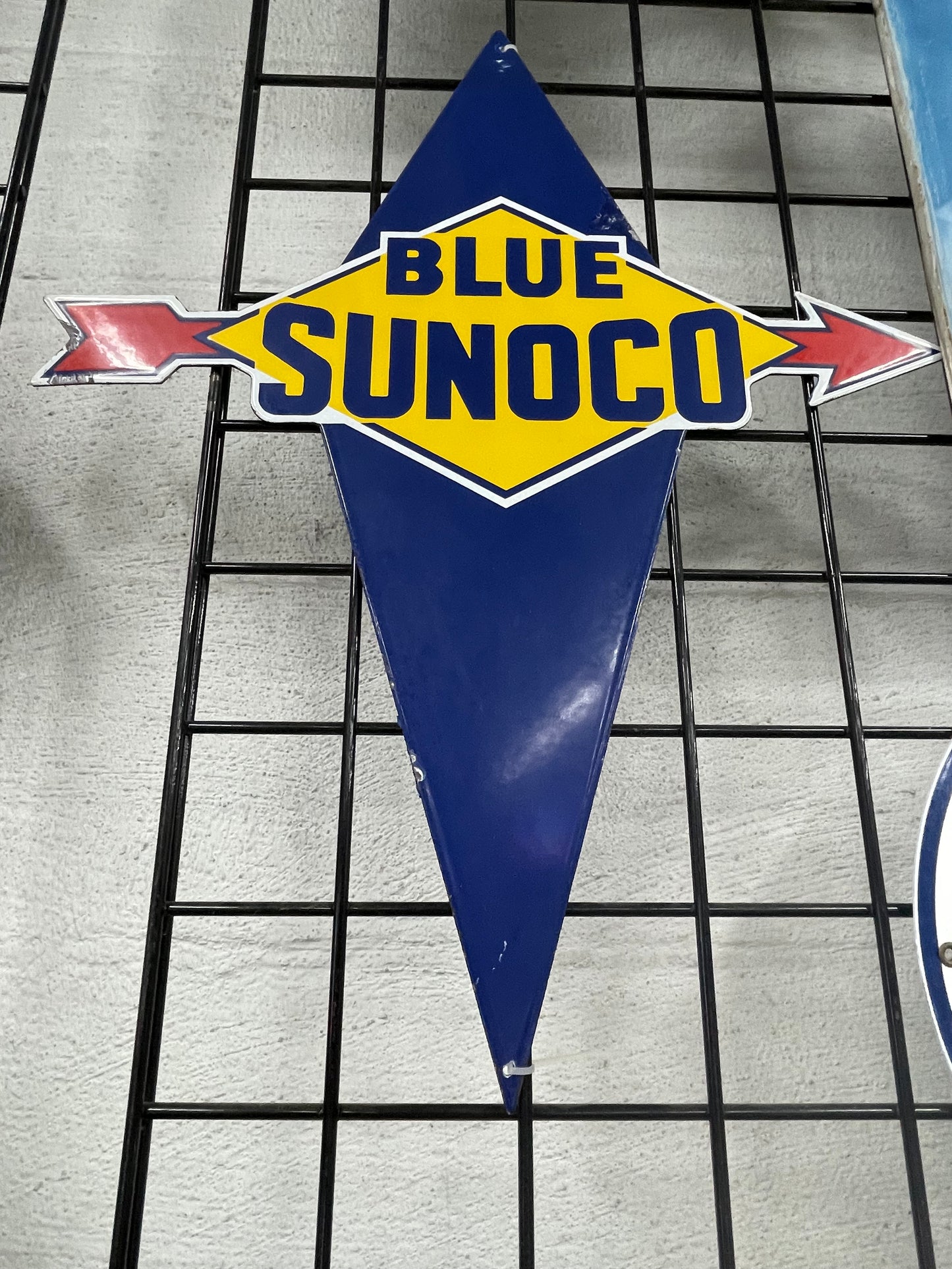 Blue Sunoco Diamond Shaped Pump Plate