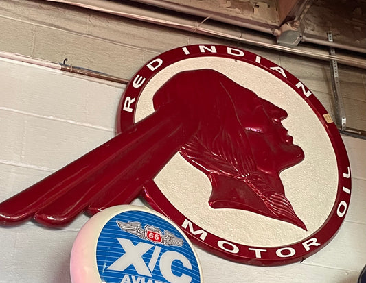 Red Indian Motor Oil - Indian Head