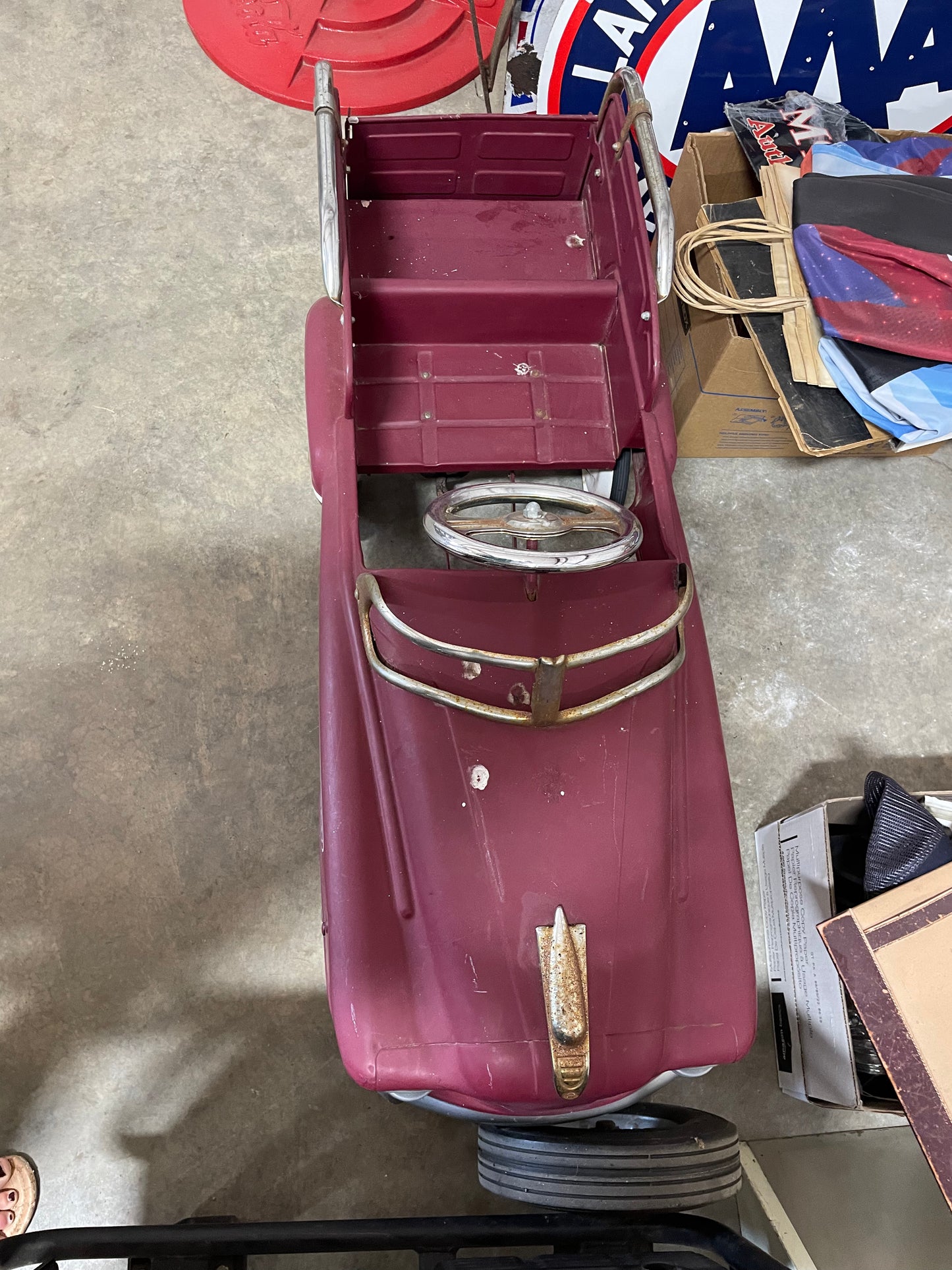 Estate Wagon Pedal Car Maroon