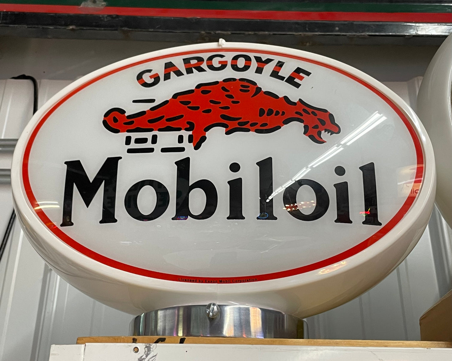 Mobiloil Gargolye Glass Globe