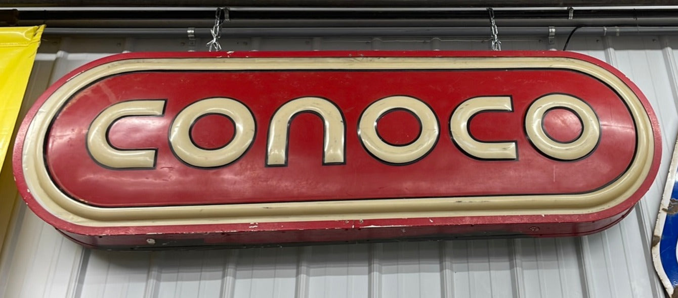 CONOCO Lighted Gas Station Advertising Sign